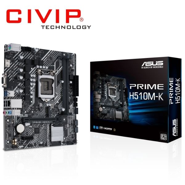 Mainboard Asus Prime H510M-K (Chipset H510, CPU Intel LGA 1200, DDR4, m-ATX, PS/2, VGA / HDMI)