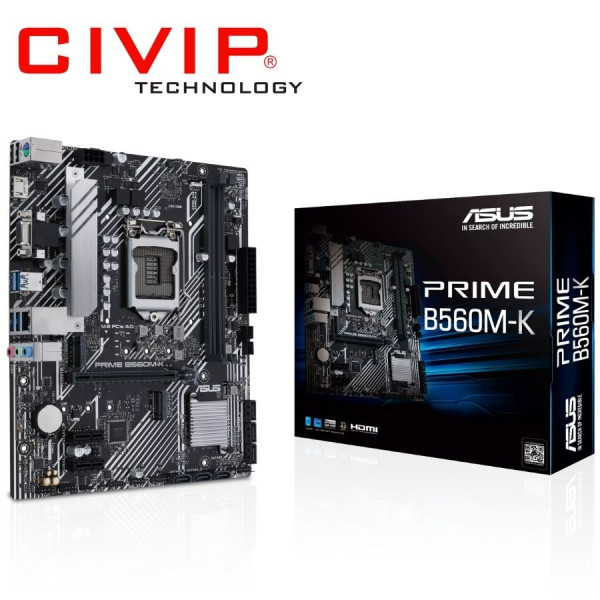 Mainboard Asus Prime B560M-K (Chipset B560, CPU Intel LGA 1200, DDR4, m-ATX, VGA / HDMI)