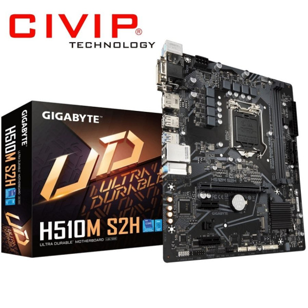 Mainboard Gigabyte GA-H510M S2H (Chipset H510, CPU Intel LGA 1200, DDR4, mATX, VGA / DVI / HDMI / DP)