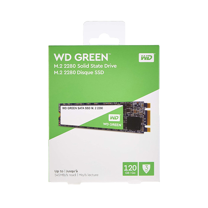 Ổ cứng SSD WD Green (120GB/M.2-2280/SATA III/545MB/s - 430MB/s)