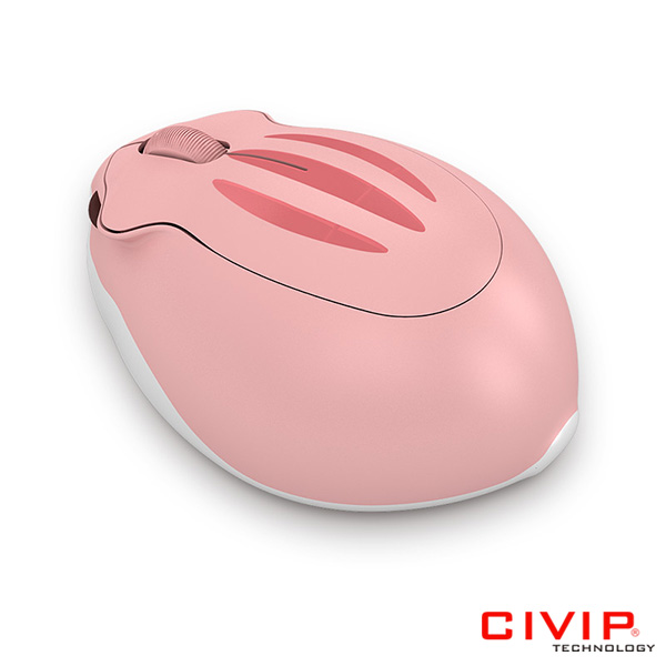 Chuột máy tính AKKO Momo Hamster Plus Wireless - Pink