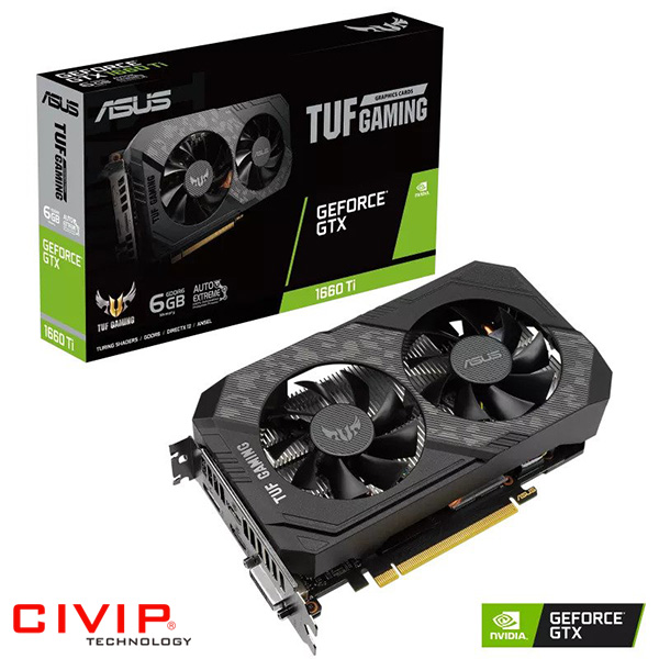 Vga Card ASUS TUF-GTX1660TI-6G-EVO-GAMING