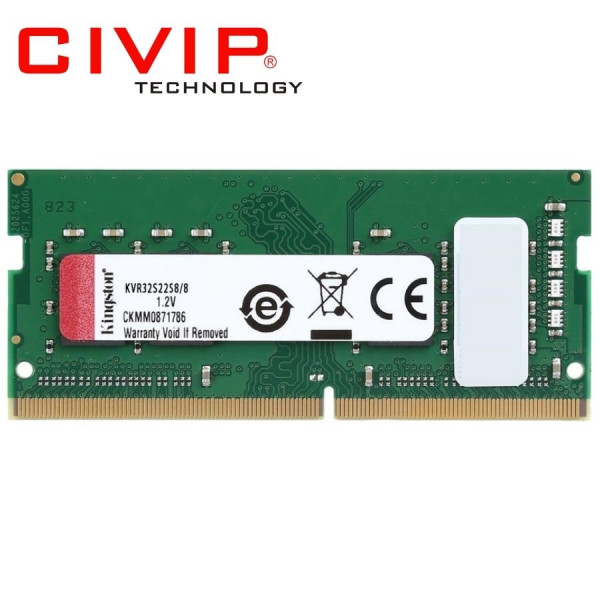 Ram Laptop Kingston 8GB (1x8GB) DDR4 3200Mhz KVR32S22S8/8