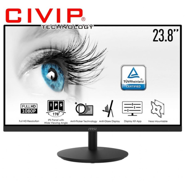 Màn Hình Máy Tính MSI MP242 (23.8 inch, FHD IPS, 5ms, 250cd/m, 75Hz, VGA / HDMI)