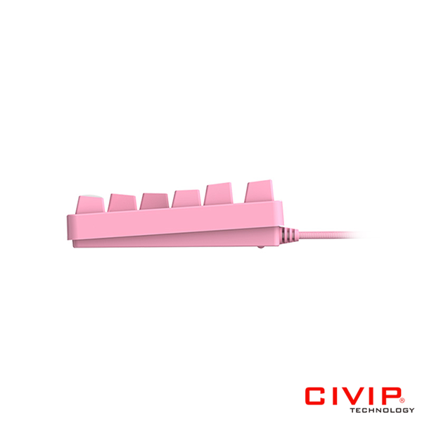 Bàn phím Dare-U EK87 Pink-White Red switch