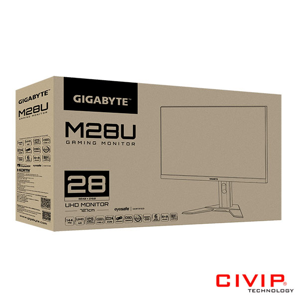 Màn hình Gigabyte M28U Gaming Monitor (28 Inch, 4K IPS , 300cd, 1ms, 144Hz, HDMI / DP)