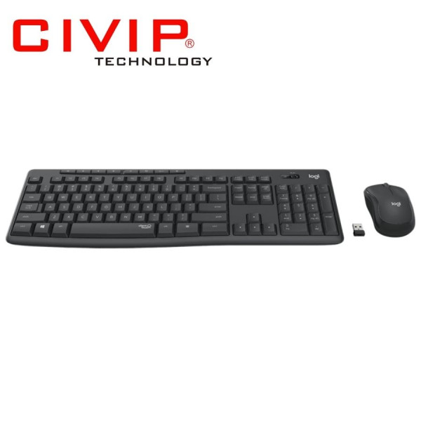 Bộ phím chuột Logitech MK295 Wireless/Black