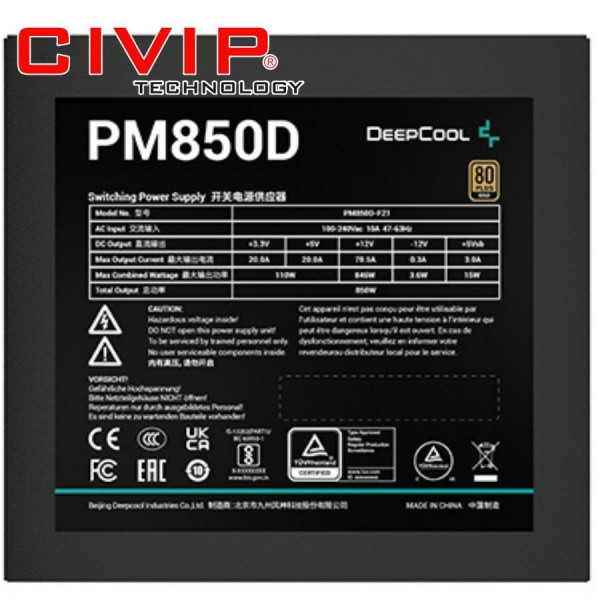 Nguồn PC Deepcool PM850D 850W