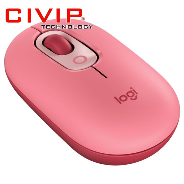 Chuột không dây Logitech POP With EMOJI Hồng (Bluetooth)