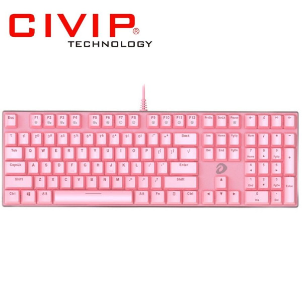 Bàn phím Dare-U EK810 Pink- Led Red switch