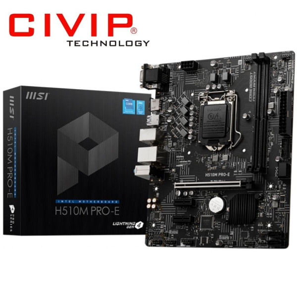 Mainboard MSI H510M PRO-E (CHipset H510, CPU Intel LGA 1200, Ram DDR4, VGA / HDMI)