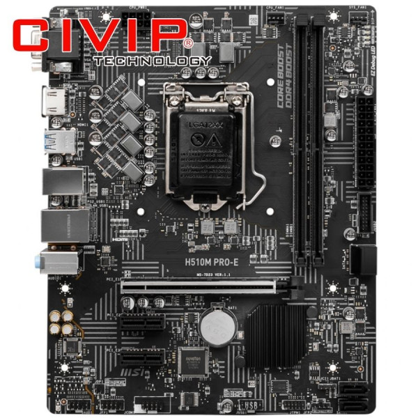 Mainboard MSI H510M PRO-E (CHipset H510, CPU Intel LGA 1200, Ram DDR4, VGA / HDMI)