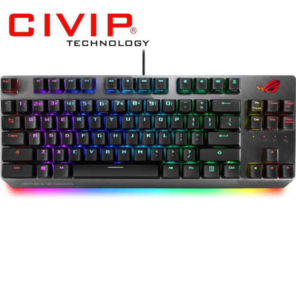 Bàn phím Asus ROG STRIX SCOPE NX TKL Red (1.8mm Actuation Point / 40gf Initial Force / 55gf Total Force)