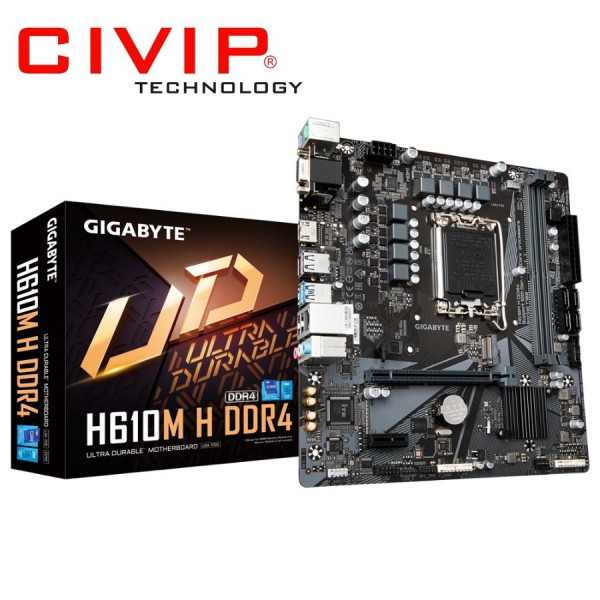 Mainboard Gigabyte H610M H DDR4 (Chipset H610, CPU Intel LGA 1700, Ram DDR4, VGA / HDMI)