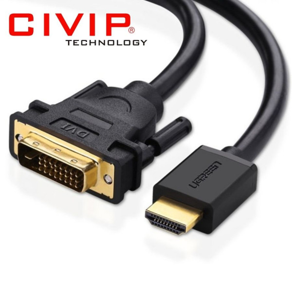 Bộ chuyển đổi HDMI to DVI ( 2 chiều) 1.5m HD106 Ugreen 11150