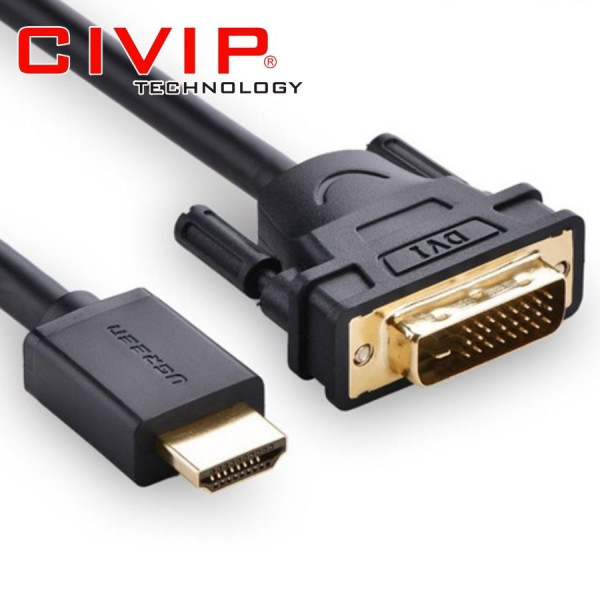 Bộ chuyển đổi HDMI to DVI ( 2 chiều) 1.5m HD106 Ugreen 11150