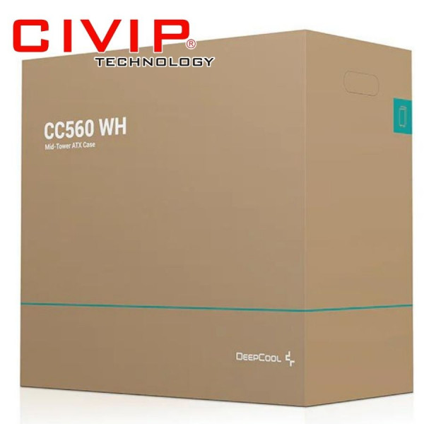 Case Deepcool CC560 - ATX - 4 FAN White (ATX, ITX, mATX)