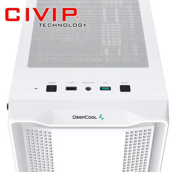 Case Deepcool CC560 - ATX - 4 FAN White (ATX, ITX, mATX)