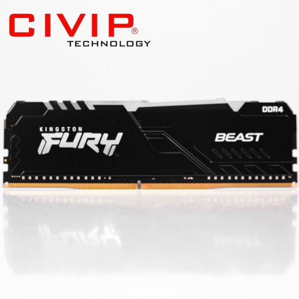 Ram PC Kingston Fury Beast 16GB 3200Mhz (8GBx2) (KF432C16BBAK2/16) RGB