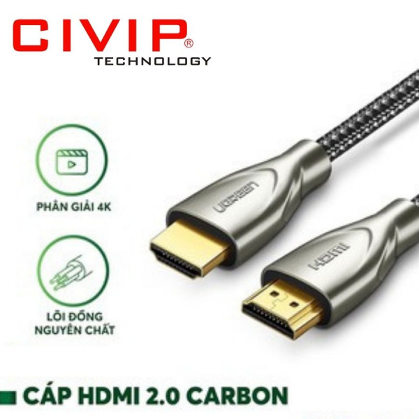 Cáp HDMI 15M 2.0 chuẩn 4K@60MHz mạ vàng Ugreen 50114