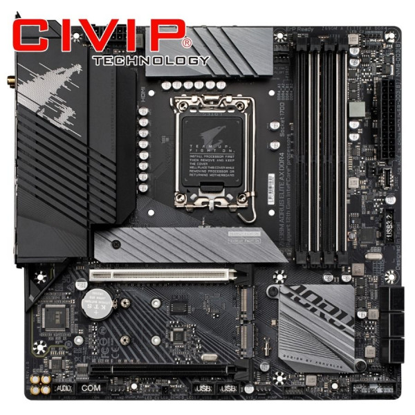 Mainboard Gigabyte Z690M AORUS ELITE AX DDR4 WIFI (Chipset Z690, CPU Intel LGA1700, Ram DDR4, HDMI | DP, mATX)