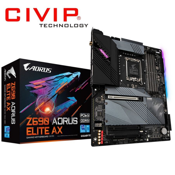 Mainboard Gigabyte Z690 AORUS ELITE AX (Chipset Z690, CPU Intel LGA1700, Ram DDR5, HDMI | DP, ATX)