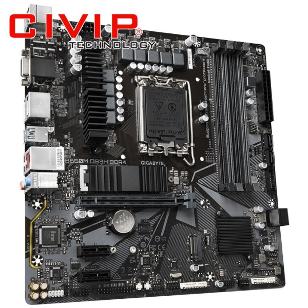 Mainboard Gigabyte B660M DS3H DDR4 (Chipset B660, CPU Intel LGA1700, Ram DDR4, VGA | HDIM | DP, mATX)