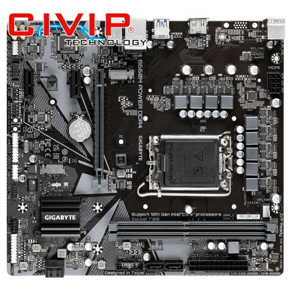 Mainboard Gigabyte B660M POWER DDR4 (Chipset B660, CPU Intel LGA1700, Ram DDR4, HDMI, mATX)