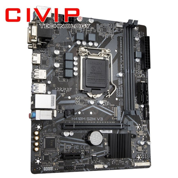 Mainboard Gigabyte H410M-S2H V3 (Chipset H510, CPU Intel LGA1200, Ram DDR4, VGA | DVI | HDMI, mATX)