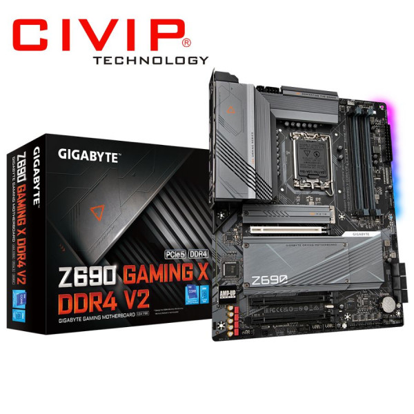 Mainboard Gigabyte Z690 GAMING X DDR4 V2  (Chipset Z690, CPU Intel LGA1700, Ram DDR4, DisplayPort + HDMI, ATX)