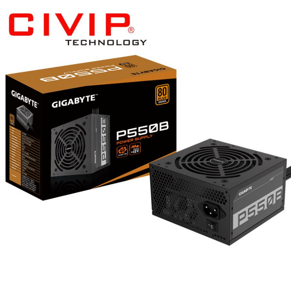 Nguồn Máy Tính Gigabyte GP-P550B 550W (CPU 4+4 Pin x1,  PCI-e 6+2 Pin x2, SATA x6)