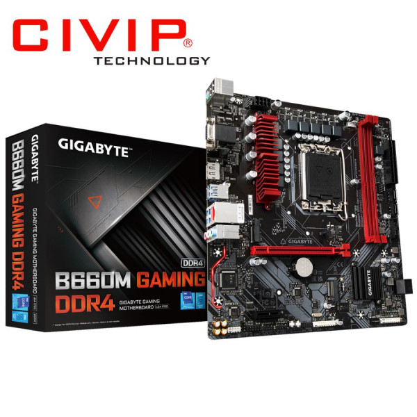 Mainboard Gigabyte B660M GAMING DDR4 (Chipset B660, CPU Intel LGA1700, Ram DDR4, VGA + HDMI + DP, mATX)