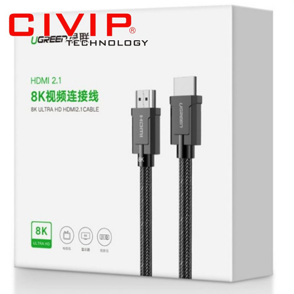 Cáp HDMI 2.1 8K Ugreen 70321 dài 2M