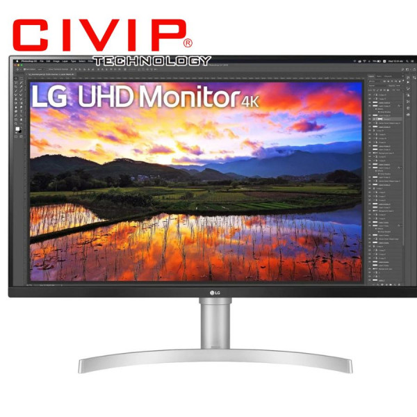 Màn hình LCD LG 32 inch 32UN650-W.ATV (4k, 32Inch IPS, 5ms, 350 cd/m², 60Hz, HDMI | DP | Loa)