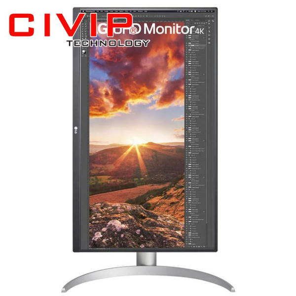 Màn hình LCD LG 27Inch 27UP850N-W (4K/5K, 27Inch IPS, 5ms, 400 cd/m², 60Hz, HDMI | DP | Type C | Loa)
