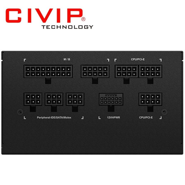 Nguồn máy tính GIGABYTE UD1000GM 80 Plus Gold 1000W (4+4 x 2, 16 x 1, 6+2 x 4, SATA x8, Peripheral x3, floppy x1)