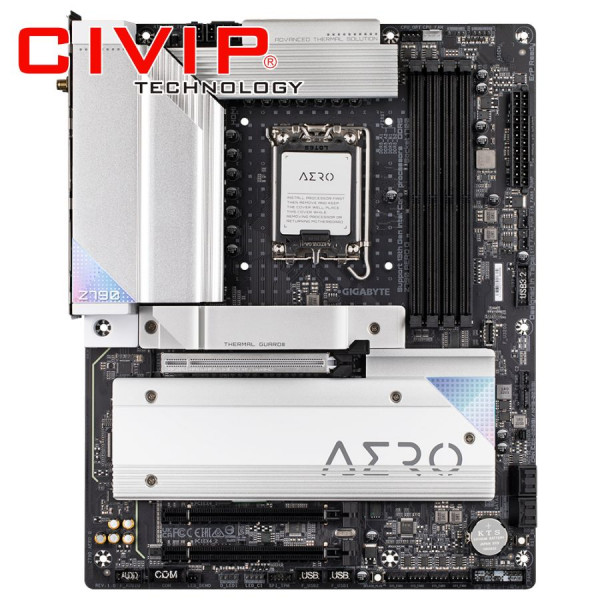 Mainboard Gigabyte Z790 AERO G DDR5 (Chipset Z790, Socket Intel LGA1700, Ram DDR5, Wifi 6E, HDMI | DP IN | Type-C, ATX)