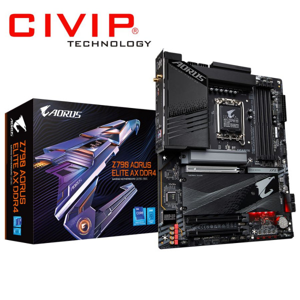 Mainboard Gigabyte Z790 AORUS ELITE AX DDR4 (Chipset Z790, Socket Intel LGA1700, DDR4, DP / HDMI, ATX)
