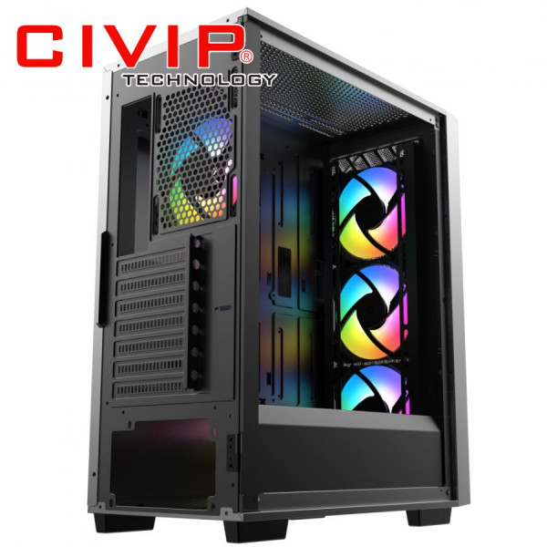 Case Xigmatek Lux G Shadow 3FX EN48724 (Sẵn 3 Fan - ATX, Micro-ATX, ITX)