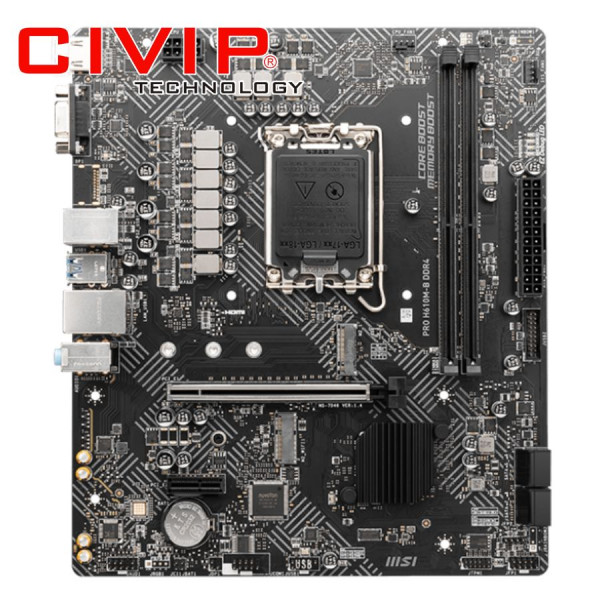 Mainboard MSI PRO H610M-B DDR4 (Chipset B610, CPU Intel LGA1700, Ram DDR4, VGA + HDMI, mATX)