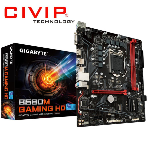 Mainboard Gigabyte B560M GAMING HD (Chipset B560, CPU Intel LGA 1200, DDR4, mATX, VGA / HDMI)