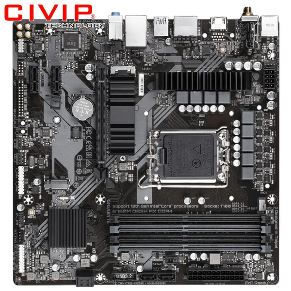 Mainboard Gigabyte B760M DS3H AX DDR4 (Chipset B760, Socket Intel LGA1700, DDR4, DP / HDMI / VGA, mATX)