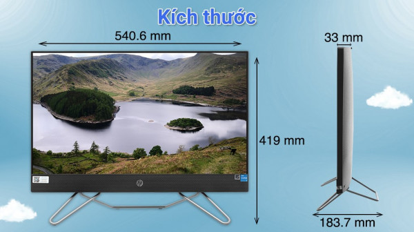 Máy tính All In One HP ProOne 240 G9 6M3T0PA (i3 1215U/8GB/512GB/23.8 inch FHD/Bàn phím/Chuột/Win11)