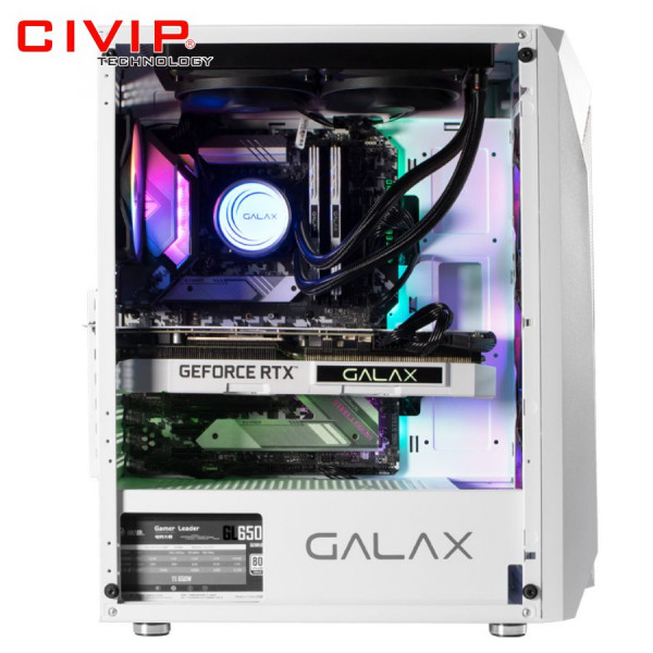 Case Galax Gaming Revolution-05 White (Kèm 4 quạt RGB, ATX / mATX / mITX)