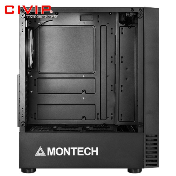 Vỏ Case vi tính Montech X2 Mesh Black CA0X2BKMESMT (Kèm 3 quạt RGB, ATX / mATX / mITX)
