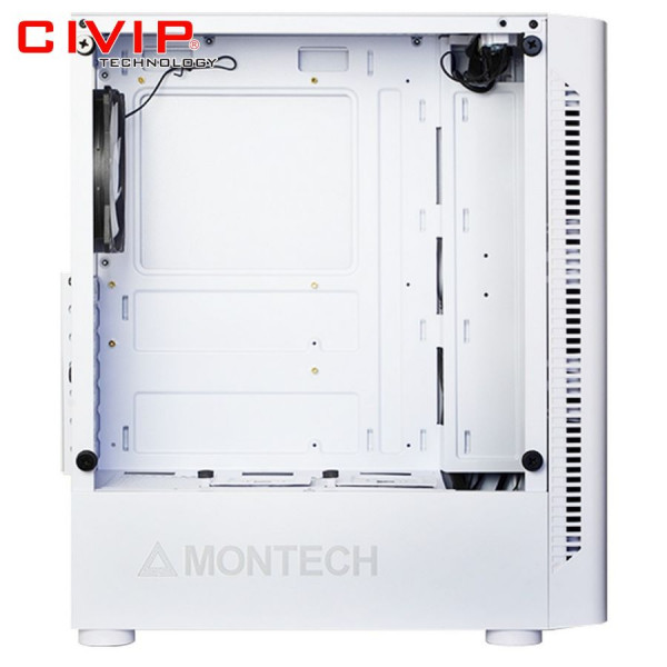 Vỏ Case vi tính Montech X1 White CA0X1WH000MT (Kèm 4 quạt RGB, ATX / mATX / mITX)