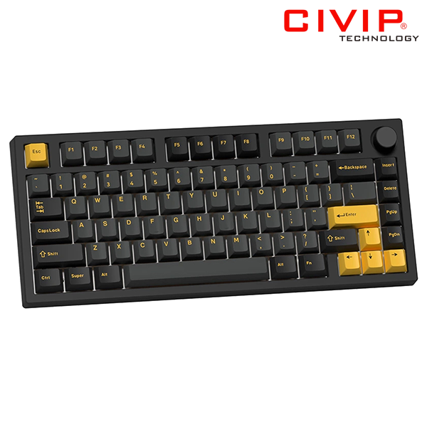 Bàn phím cơ GP75 Black Polar Night, Kailh Box Brown Switch