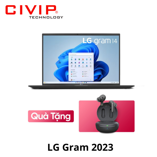Laptop LG Gram 2023 14ZD90R-G.AX52A5 (i5-1340P/Ram 8GB/ 256GB, Intel Iris Xe, Màn hình 14 inch/ WUXGA / Non-OS/ Black)