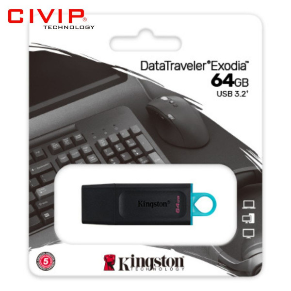 USB Kingston 64GB Datatraveler Exodia 3.2