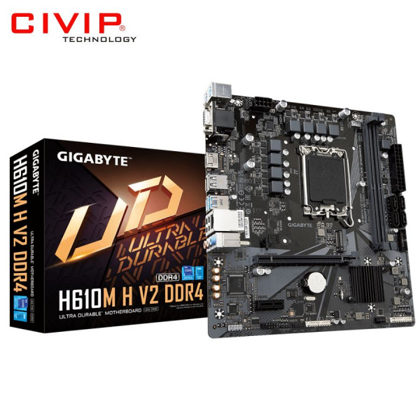 Mainboard Gigabyte H610M H V2 DDR4 (Chipset H610, CPU Intel LGA 1700, Ram DDR4, VGA / HDMI)